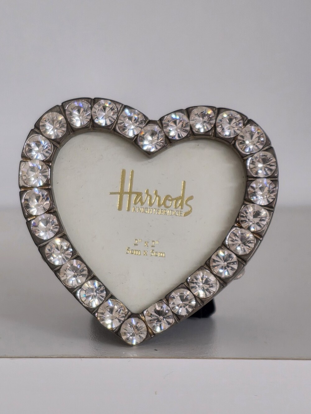 Harrods Rhinestone Heart Mini Photo Frame RARE